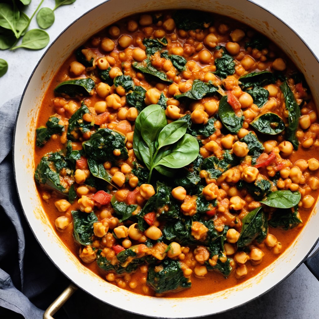 Organic Chickpea and Spinach Curry