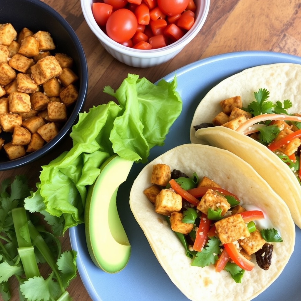 Organic Tofu and Veggie Tacos