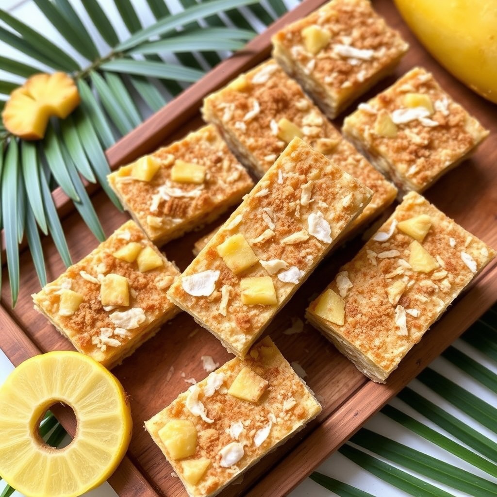 Tropical Coconut and Pineapple Bars