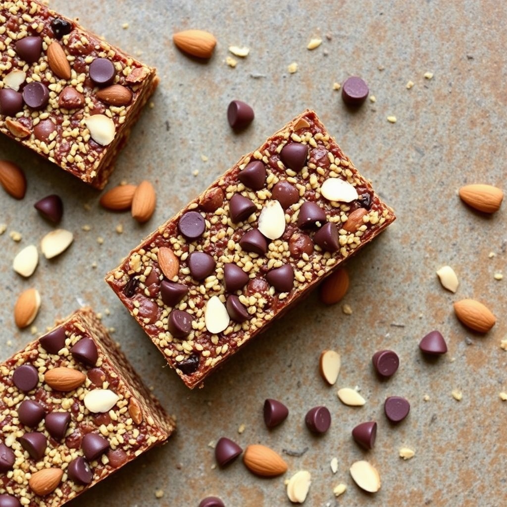 Chocolate Almond Quinoa Bars