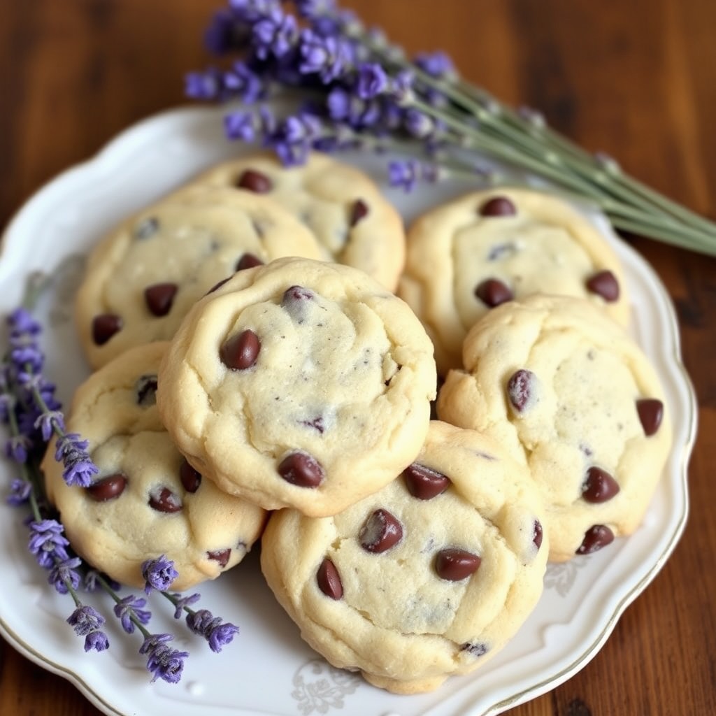 Lavender Chocolate Chip Cookies