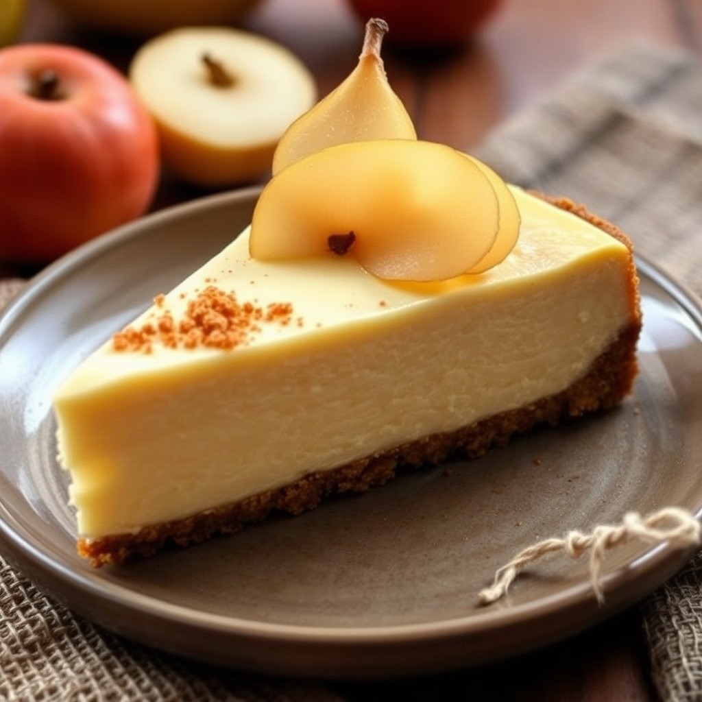 Ginger Pear Organic Cheesecake