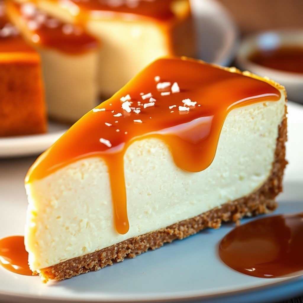 Salted Caramel Organic Cheesecake