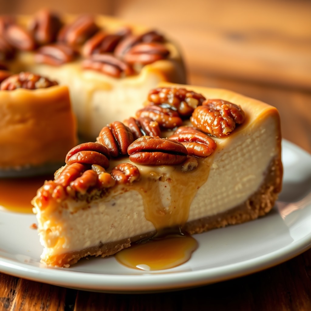 Maple Pecan Organic Cheesecake