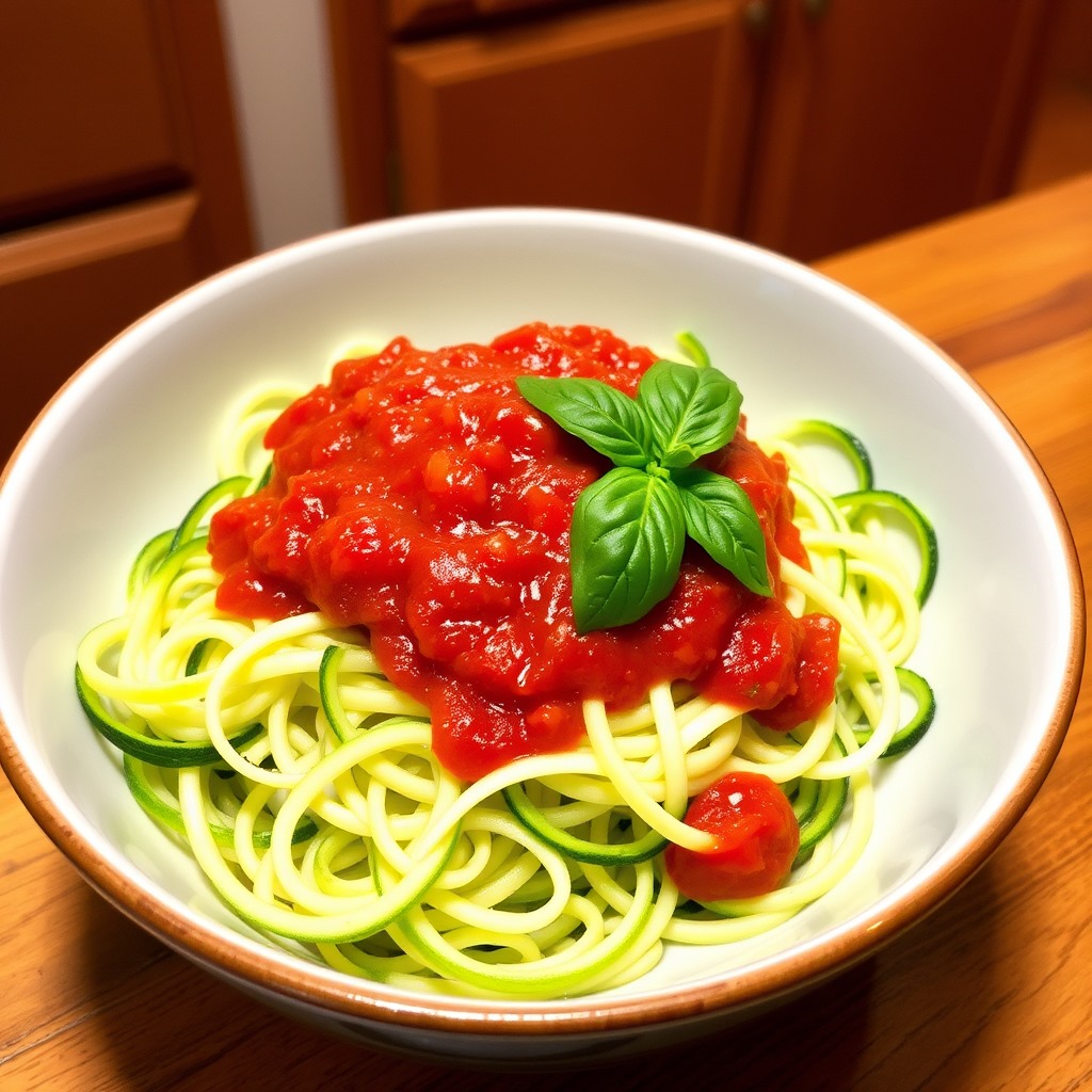 Zucchini Noodles with Marinara Sauce