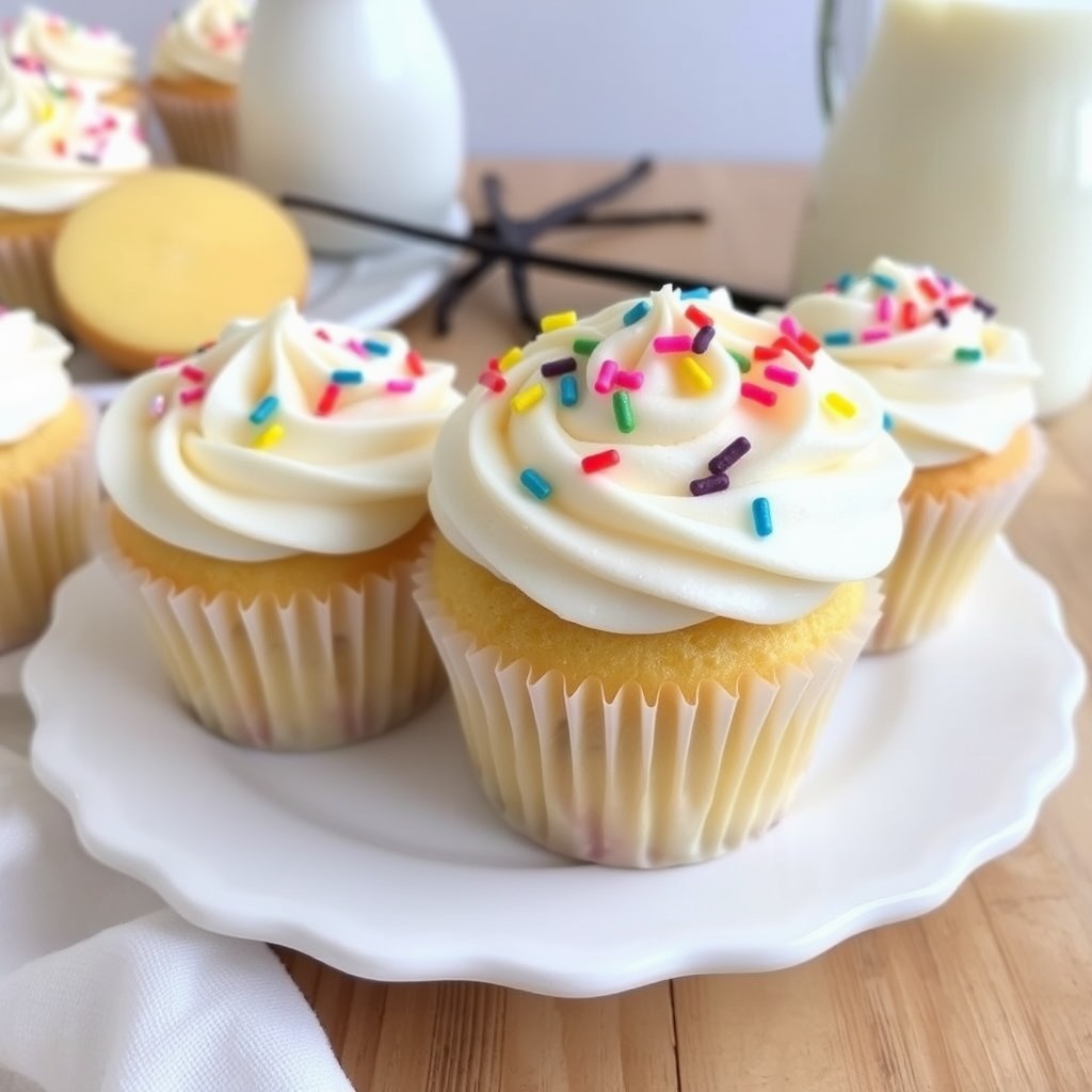 Classic Organic Vanilla Cupcakes