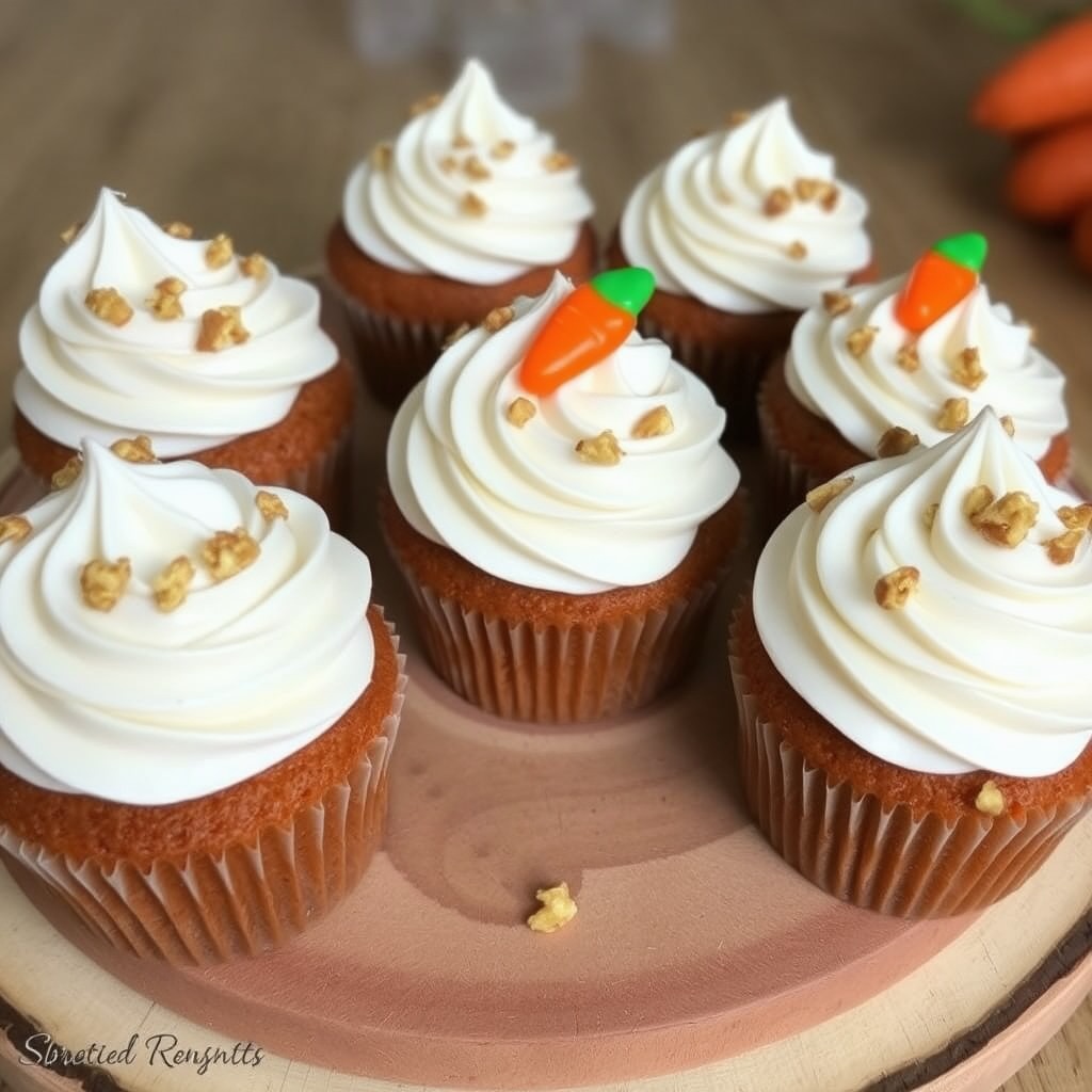 Organic Carrot Cupcakes with Cream Cheese Frosting