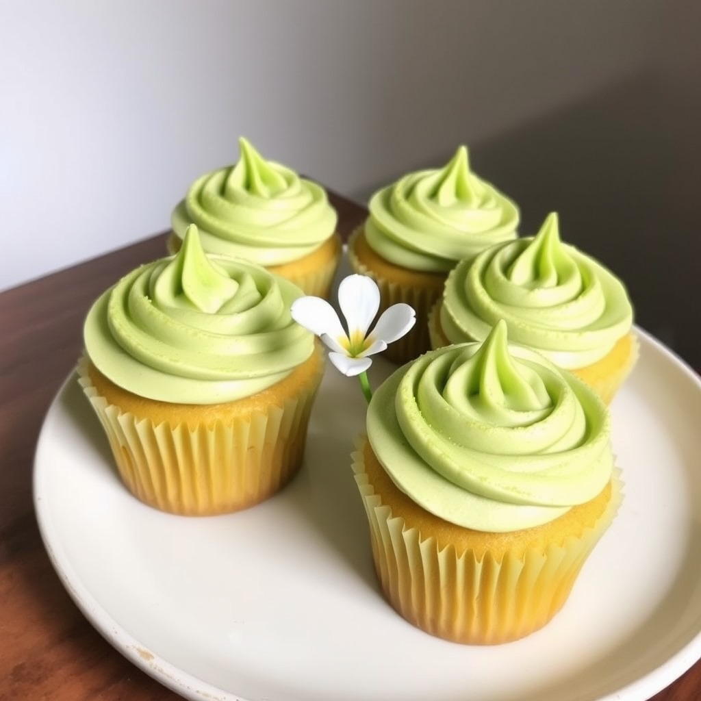 Organic Matcha Green Tea Cupcakes