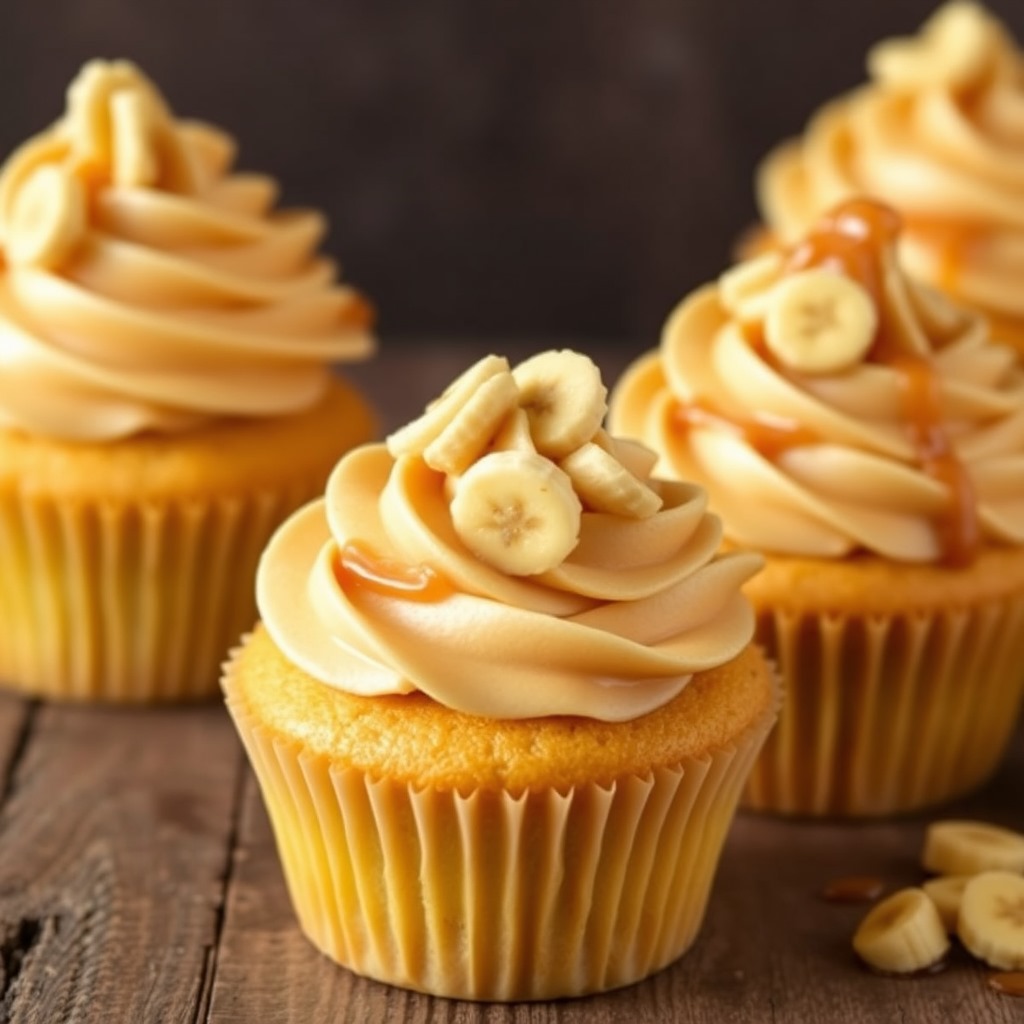 Organic Peanut Butter Banana Cupcakes