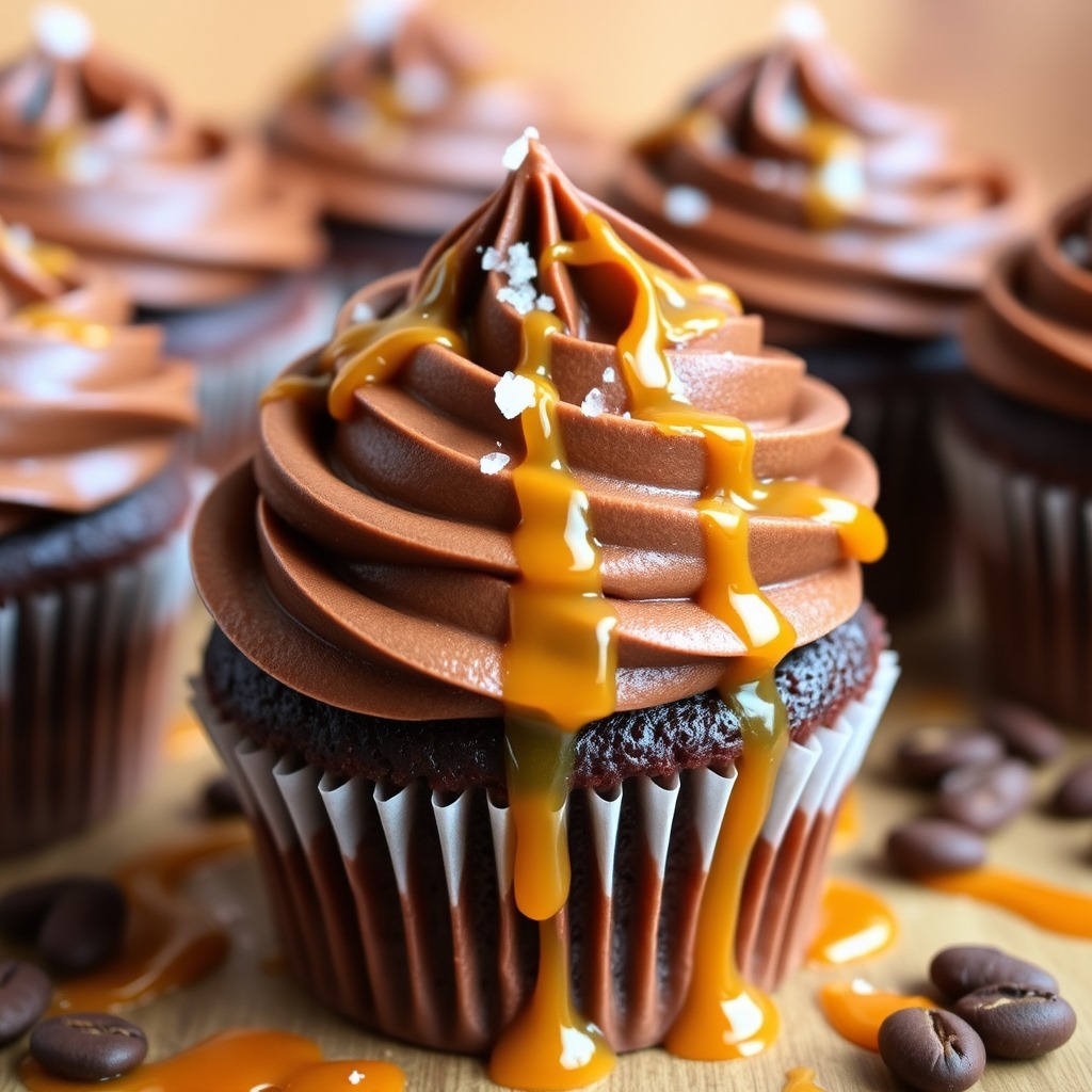 Organic Salted Caramel Chocolate Cupcakes