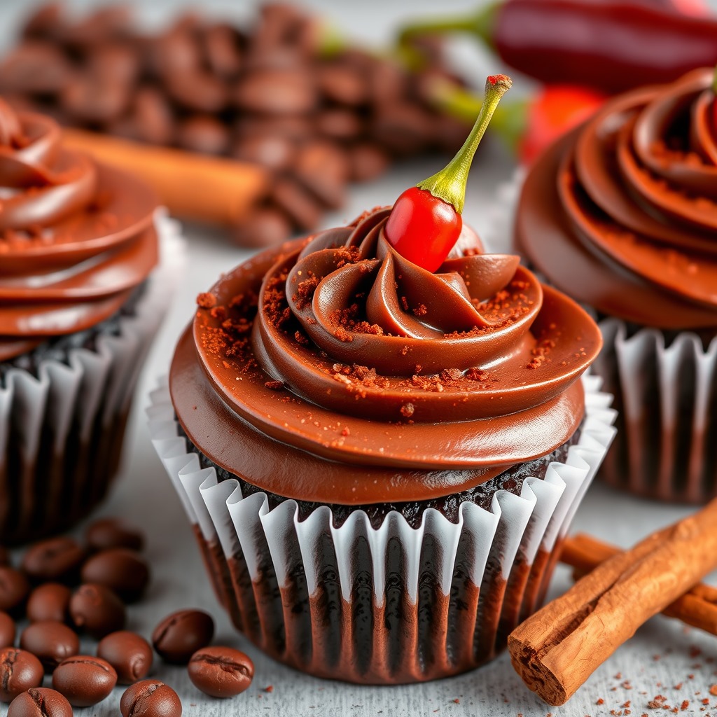 Organic Spicy Chocolate Cupcakes