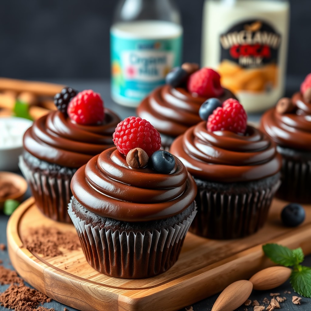 Vegan Organic Chocolate Cupcakes