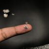 Pure Silver Three Zirconia Stud Earring