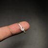 Pure Silver Thin Ring with Zirconia